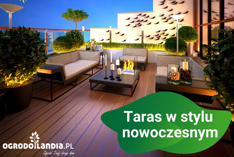 Taras w stylu nowoczesnym