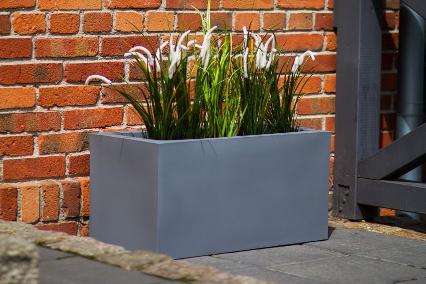 szara, prostokątna donica Lungo