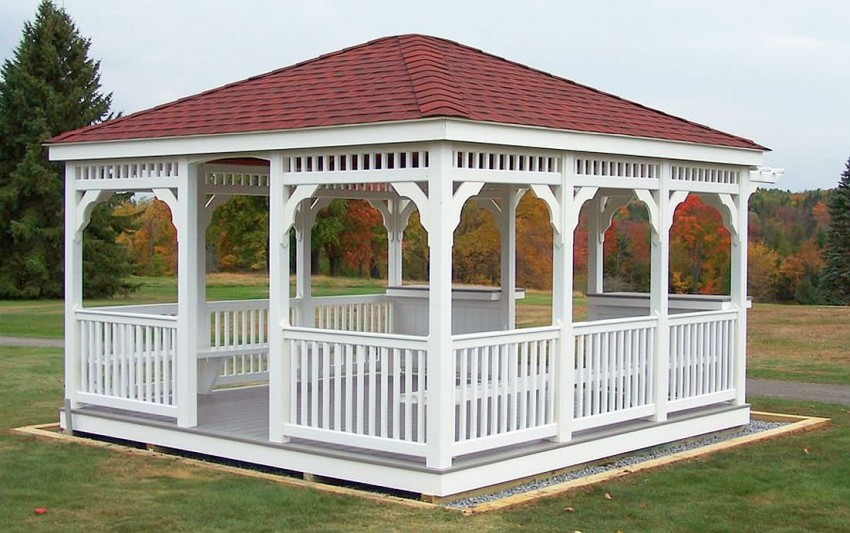 elegancka altana z drewna sosnowego