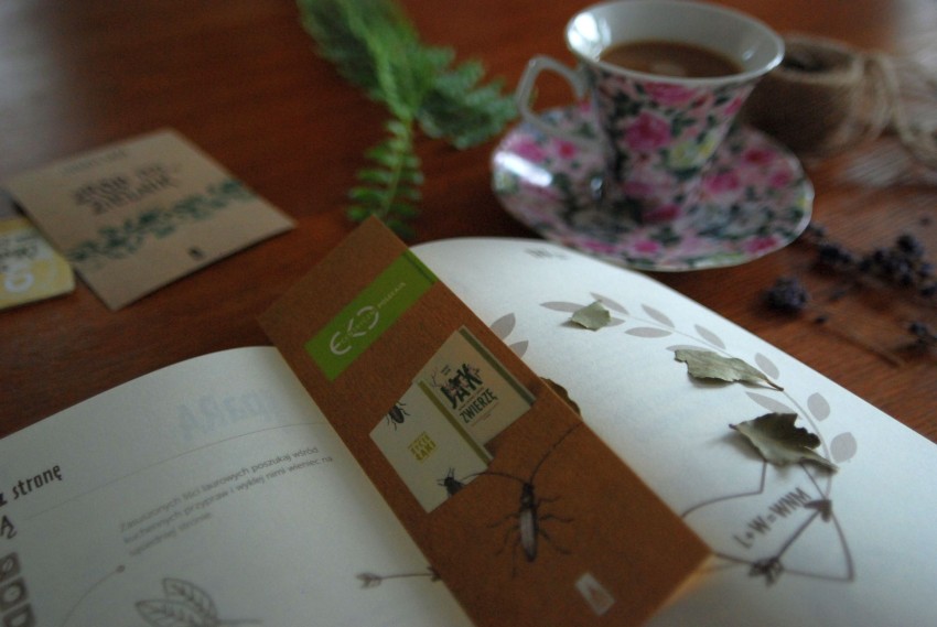 otwarta książka z zakładką