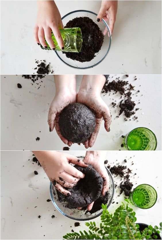 Kokedama z różą