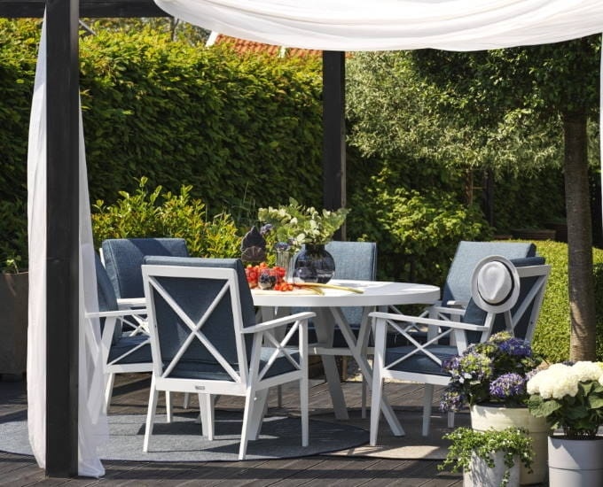 Zestaw Vichy z okrągłym stołem