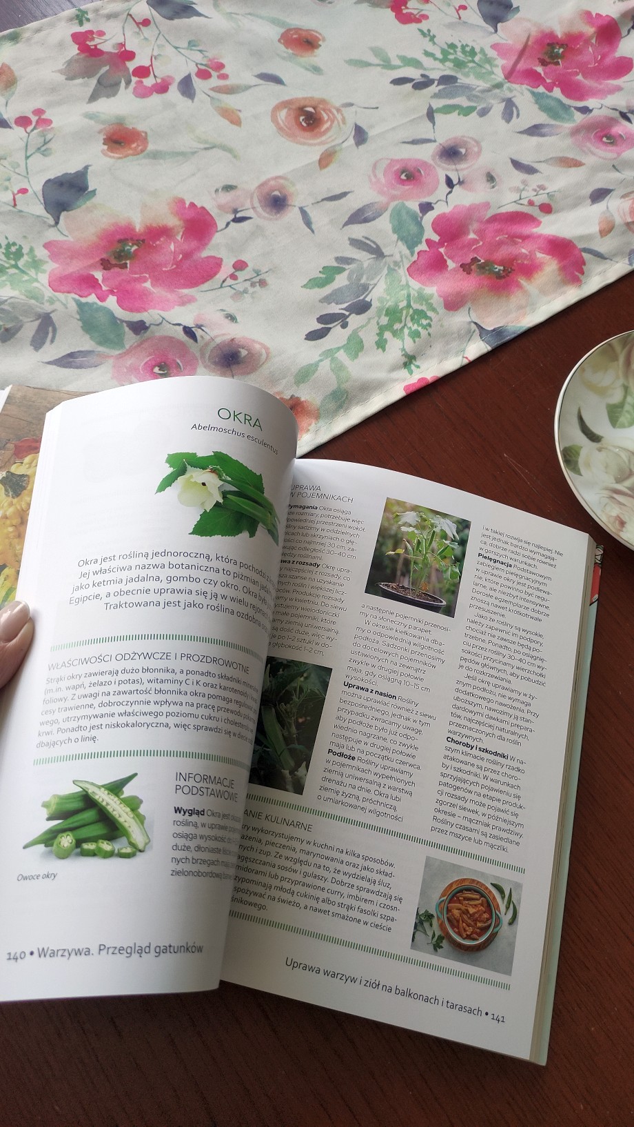 książka Miejski ogród otwarta na rozdziale o okrze