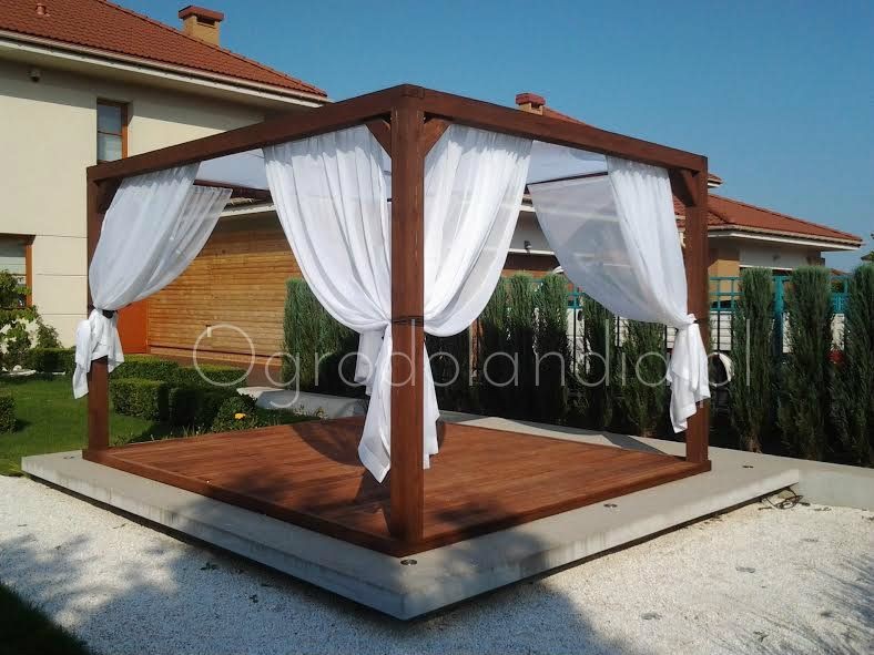 pergola z zasłonami Tropic