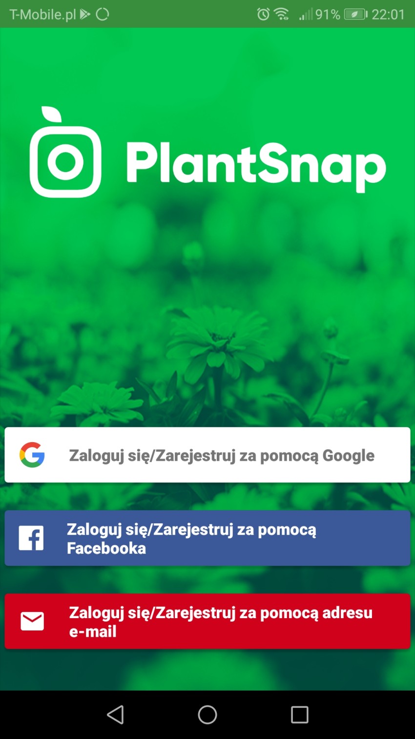 logowanie do plantsnap