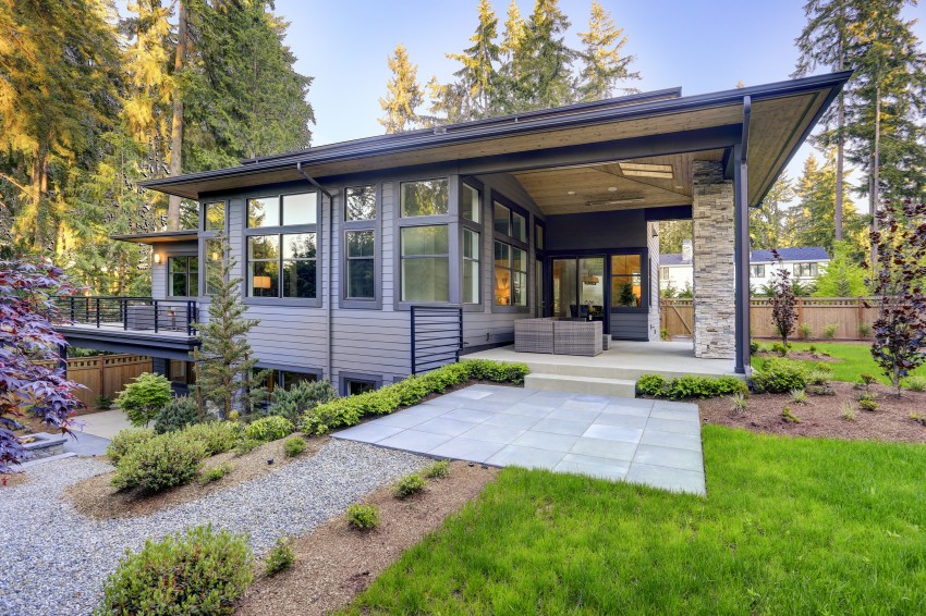 płyty betonowe przy tarasie