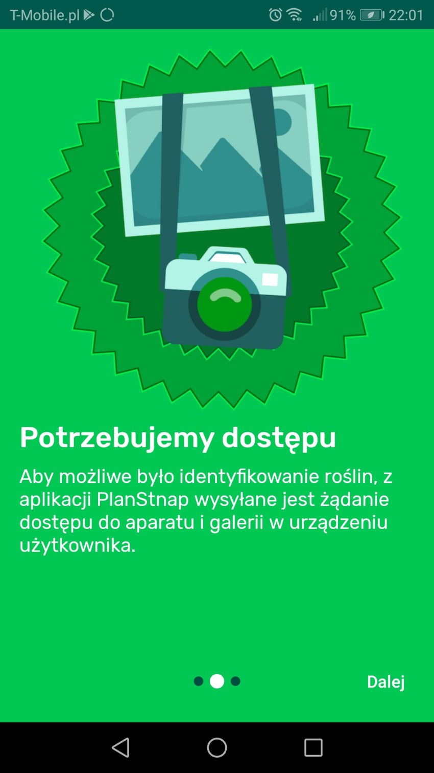 prośba plantsnap o dostęp do galerii