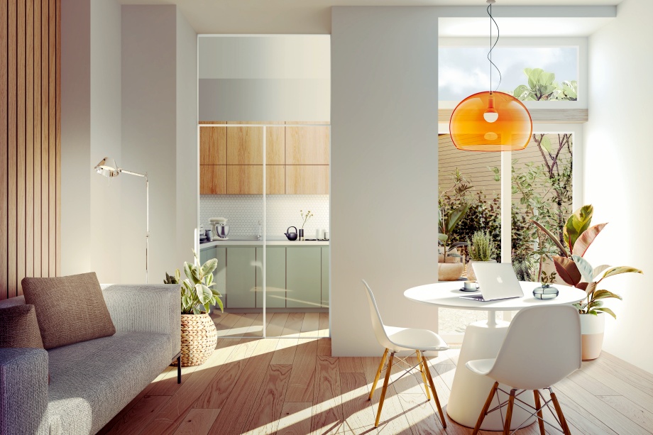 wnętrze w stylu japandi