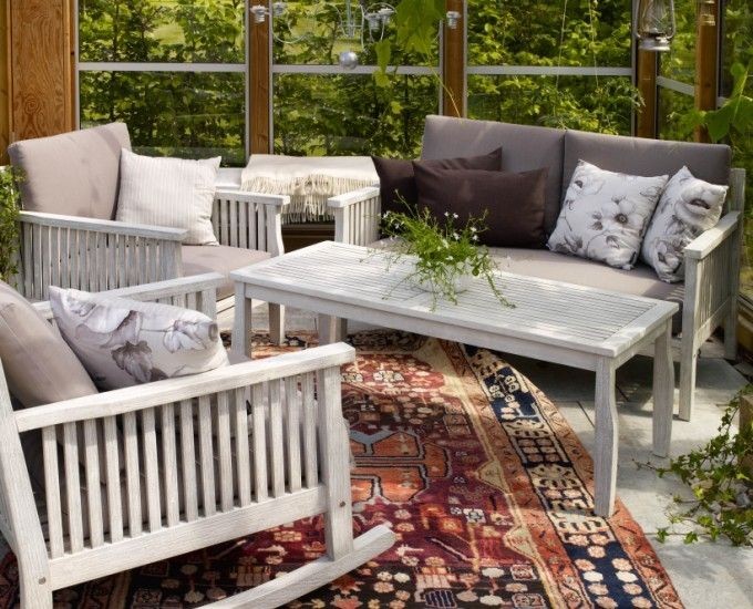 zestaw wypoczynkowy z drewna akacji