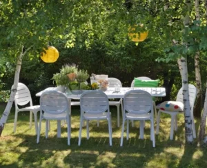 Komplet ogrodowy - stół Alloro i krzesła Palma