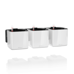 Zestaw 3 donic na ścianę Lechuza Cube Glossy Home Kit