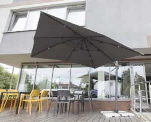 Parasol ogrodowy Linz kwadratowy na nodze bocznej (3m)