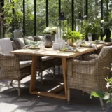 Stół obiadowy Laurion z drewna teak - Ogrodolandia.pl