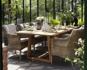 Stół obiadowy Laurion 230x100 z drewna teak