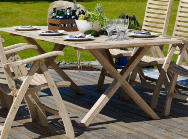 Prostokątny stół rustykalny Logrono z drewna teak - Ogrodolandia.pl Prostokątny stół rustykalny Logrono z drewna teak - Ogrodolandia.pl