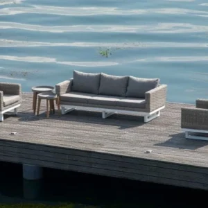 Zestaw wypoczynkowy z technorattanu Aba (4 elementy)