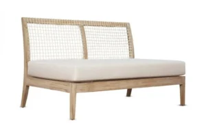 Biała sofa ogrodowa dla dwóch osób Tarida