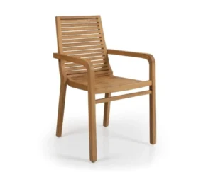 Drewniane krzesło z podłokietnikami Volos teak