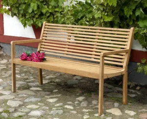 Ławka ogrodowa z drewna teak Lugo