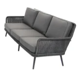 Sofa 3 osobowa z technorattanu Die czarna - Ogrodolandia.pl