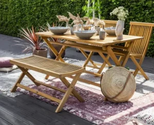 Ławka ogrodowa Dax z drewna teak