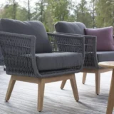 Ażurowy fotel Kent teak-technorattan - Ogrodolandia.pl