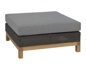Pufa do siedzenia Fontana stal teak