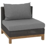 Nowoczesny moduł środkowy Fontana teak stal - Ogrodolandia.pl