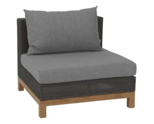 Nowoczesny moduł środkowy Fontana teak stal