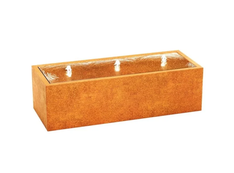 Prostokątna fontanna ogrodowa ze stali corten Fuente - Ogrodolandia.pl Prostokątna fontanna ogrodowa ze stali corten Fuente - Ogrodolandia.pl