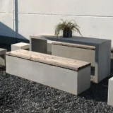 Siedzisko betonowe z drewnem 2 rozmiary - Ogrodolandia.pl