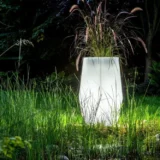 Duża donica geometryczna Bari Light - Ogrodolandia.pl