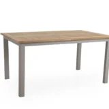 Stół rozsuwany Durtal 152-210cm z blatem teak - Ogrodolandia.pl