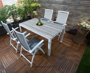 Zestaw mebli 4-osobowy Rodez z aluminium