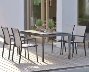 Jadalniany komplet mebli z aluminium New Levanto