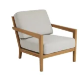 Minimalistyczny fotel Popular z drewna teak  - Ogrodolandia.pl