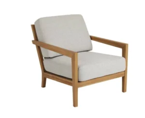 Minimalistyczny fotel Popular z drewna teak