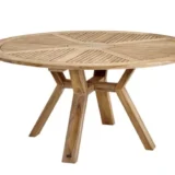Okrągły stół Logrono z drewna teak (3 rozmiary) - Ogrodolandia.pl
