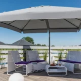Obrotowy parasol tarasowy Rio 3x3