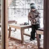 Drewniany stołek ogrodowy Barka - Ogrodolandia.pl