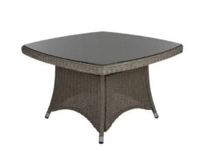 Klasyczny stolik kawowy z technorattanu Hornbrook 90x90 cm