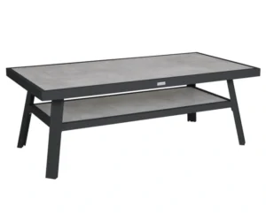Niski stolik kawowy Samvaro z aluminium