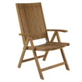 Rozkładany fotel drewniany Julita (teak) - Ogrodolandia.pl
