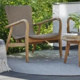 Fotel wypoczynkowy z drewna teak Lilja - Ogrodolandia.pl