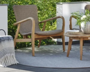 Fotel wypoczynkowy z drewna teak Lilja