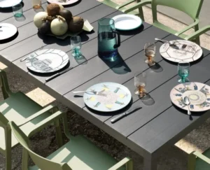 Stół rozkładany Nardi Rio 140-210 z aluminiowym blatem