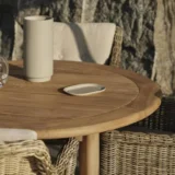 Okrągły stół ogrodowy teak Lilja fi 120 cm - Ogrodolandia.pl