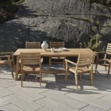 Duży stół ogrodowy teak Keros 230x100 cm - Ogrodolandia.pl