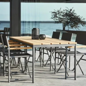 Stół ogrodowy z blatem z teaku Nox 240 cm