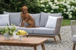 Sofa ogrodowa z plecionki technorattanowej Noa